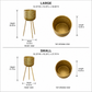 Lola Metal Planter Set with Tripod Stand (Set of 2)
