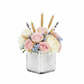 Maisie Fluted Glass Cube Vase-Urban Trends Collection-Urban Trends Collection