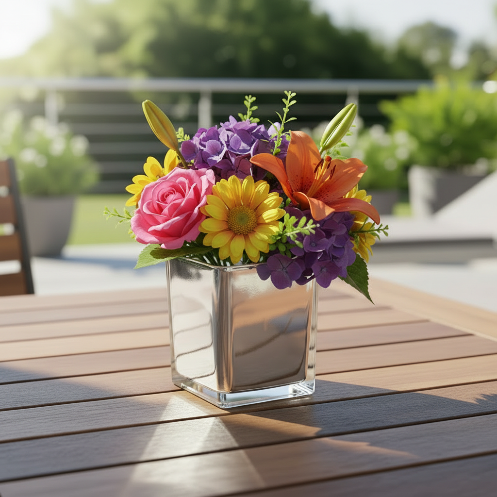 Electra Glass Cube Vase