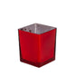 Electra Glass Cube Vase-Urban Trends Collection-Red-Urban Trends Collection