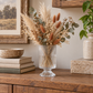 Kya Textured Pedestal Glass Vase