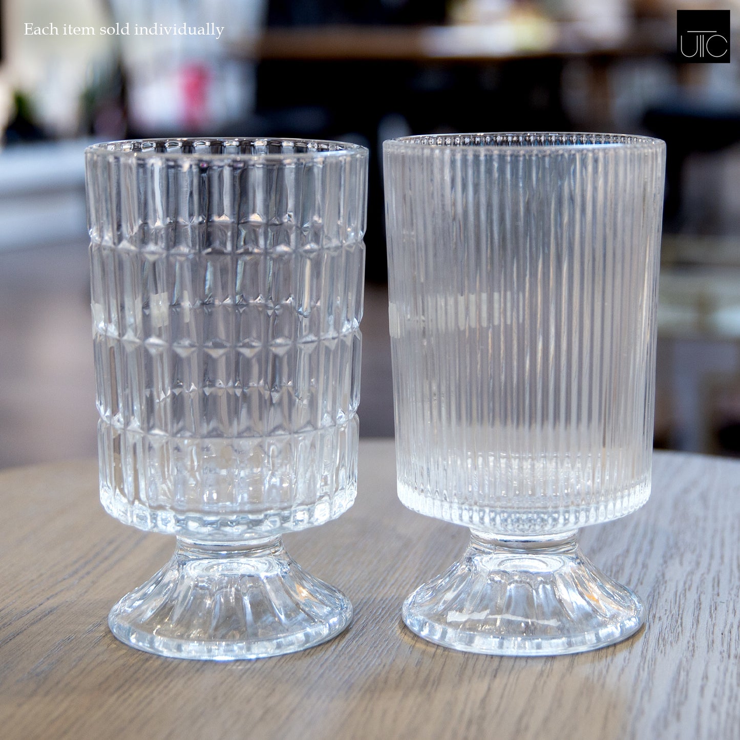 Kya Textured Pedestal Glass Vase