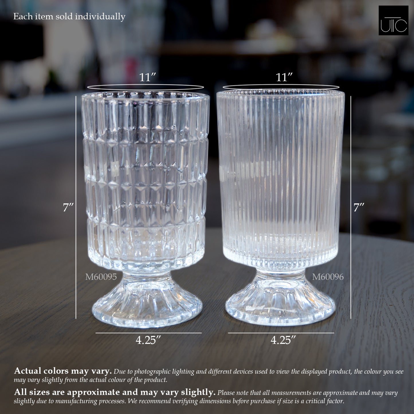 Kya Textured Pedestal Glass Vase