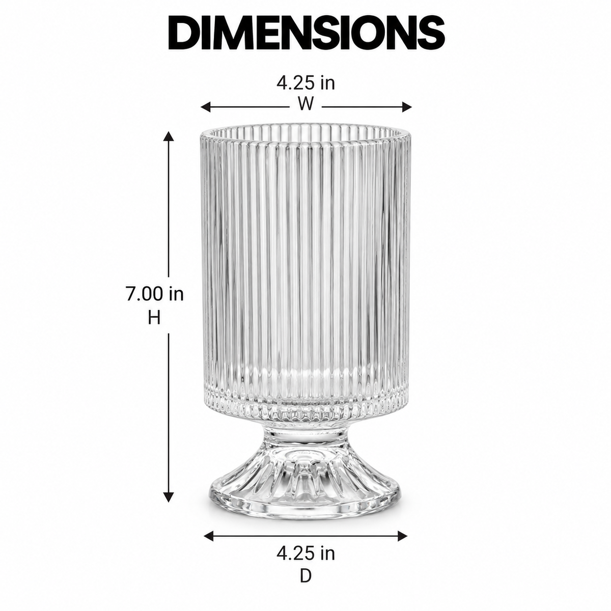 Kya Textured Pedestal Glass Vase