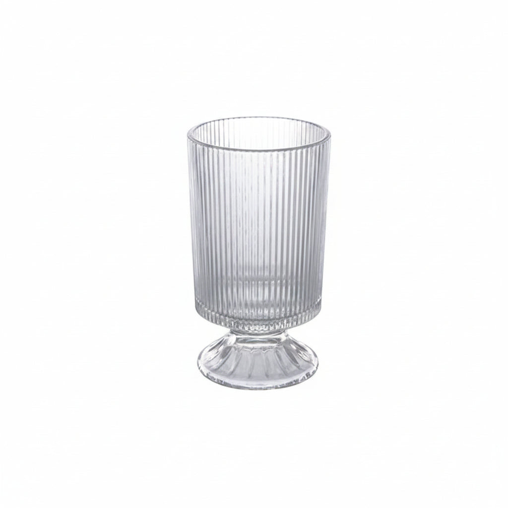Kya Textured Pedestal Glass Vase