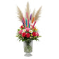 Kya Textured Pedestal Glass Vase