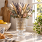Kya Textured Pedestal Glass Vase