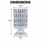 Kya Textured Pedestal Glass Vase