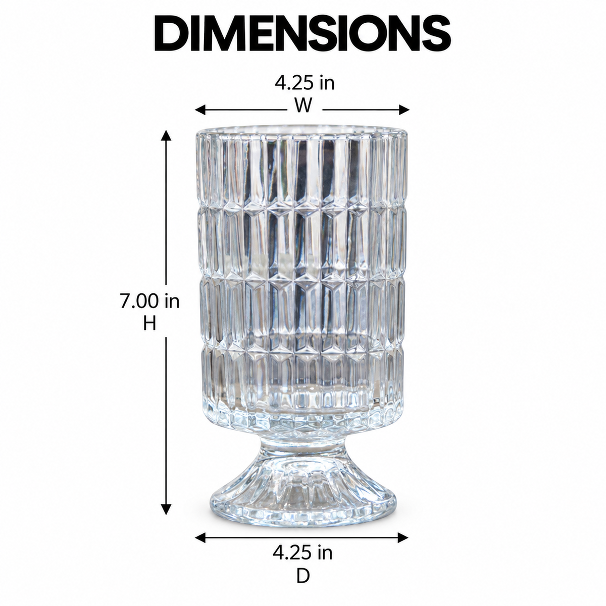 Kya Textured Pedestal Glass Vase
