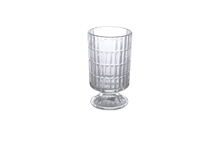 Kya Textured Pedestal Glass Vase