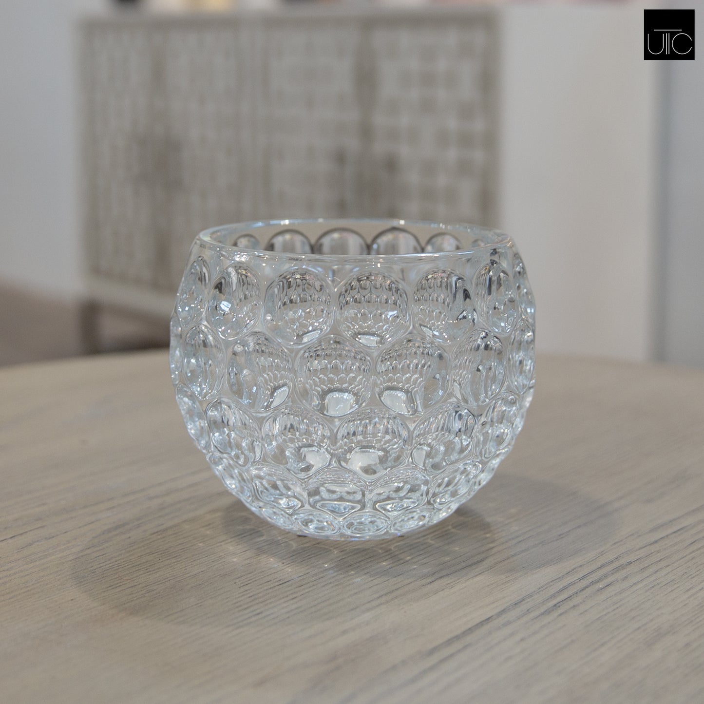 Kendi Textured Glass Bowl Vase