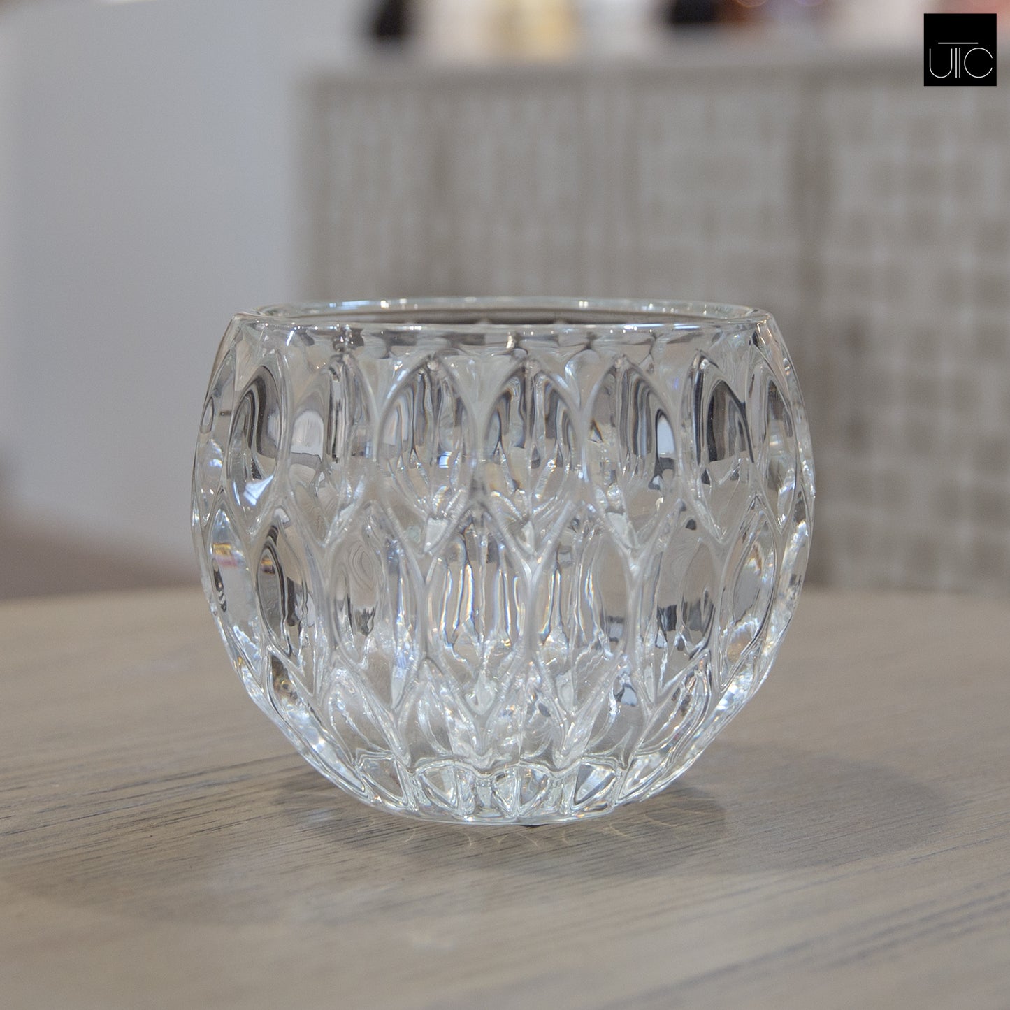 Kendi Textured Glass Bowl Vase