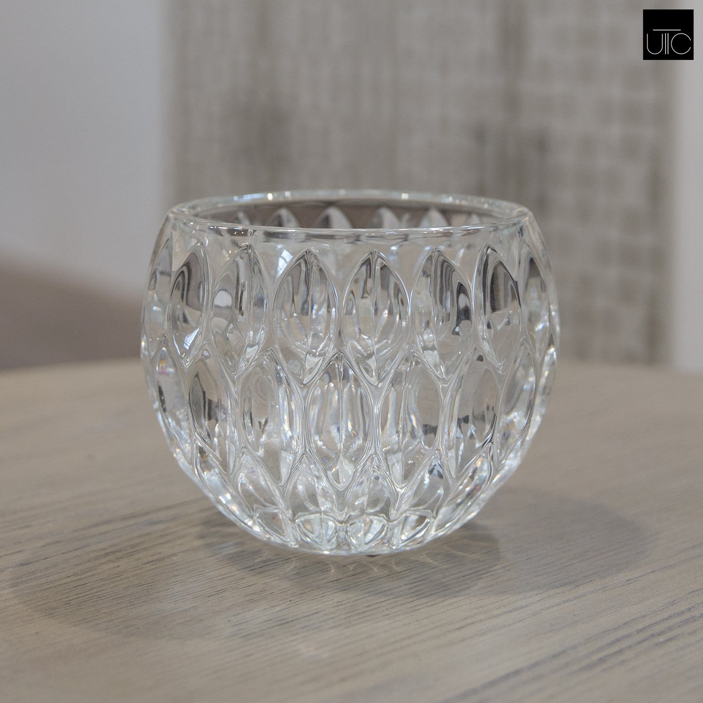 Kendi Textured Glass Bowl Vase