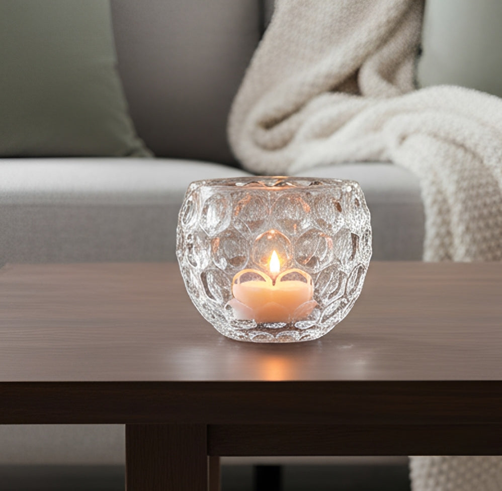 Kendi Textured Glass Bowl Vase