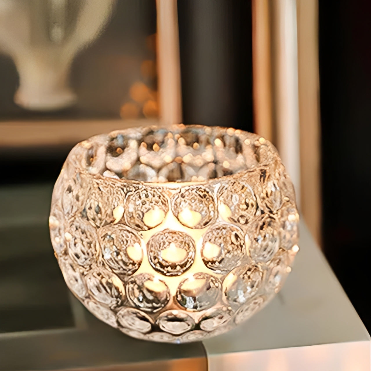 Kendi Textured Glass Bowl Vase