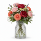 Cari Handcrafted Faceted Glass Vase with Tapered Neck & Diamond-Cut Pattern
