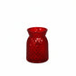 Cari Handcrafted Faceted Glass Vase with Tapered Neck & Diamond-Cut Pattern