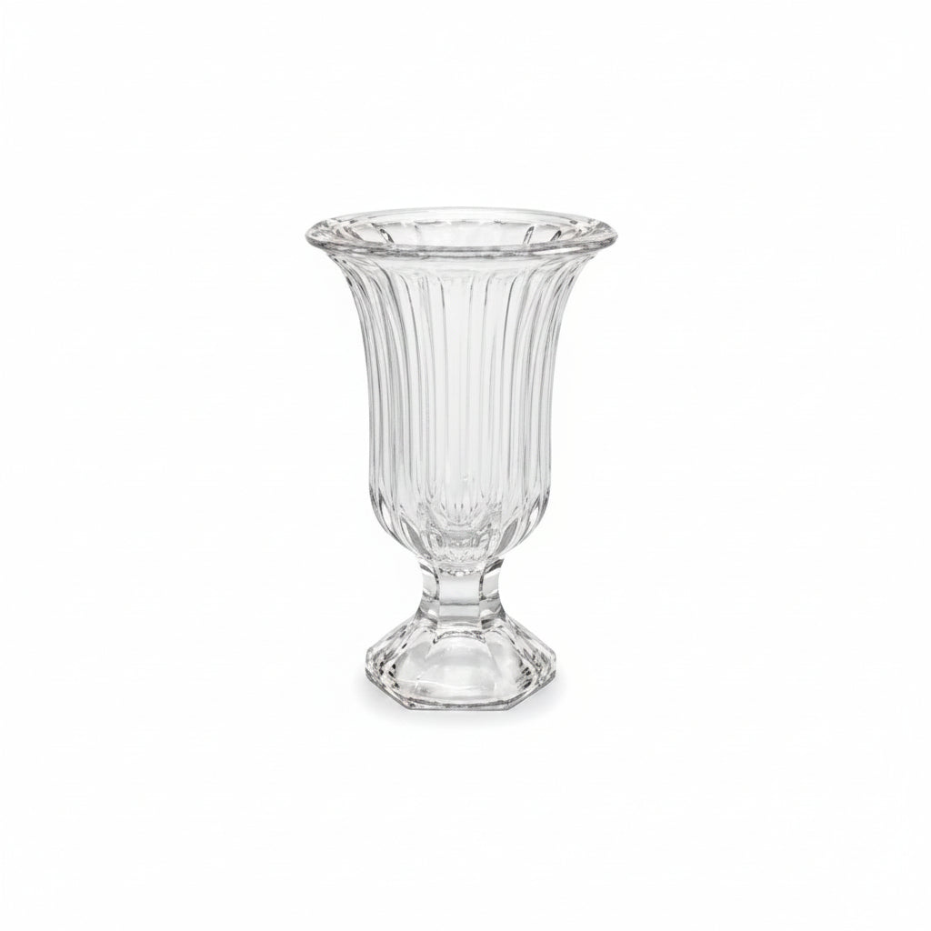 Cece Fluted Glass Pedestal Vase