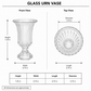 Cece Fluted Glass Pedestal Vase