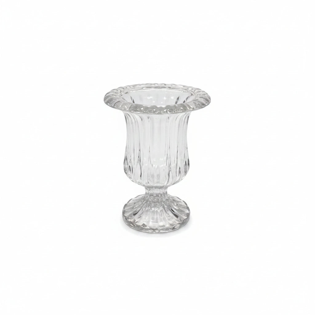 Abby Fluted Glass Pedestal Vase