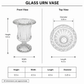 Abby Fluted Glass Pedestal Vase
