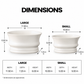Maira Ceramic Minimalist Rounded Pot (Set of 2)