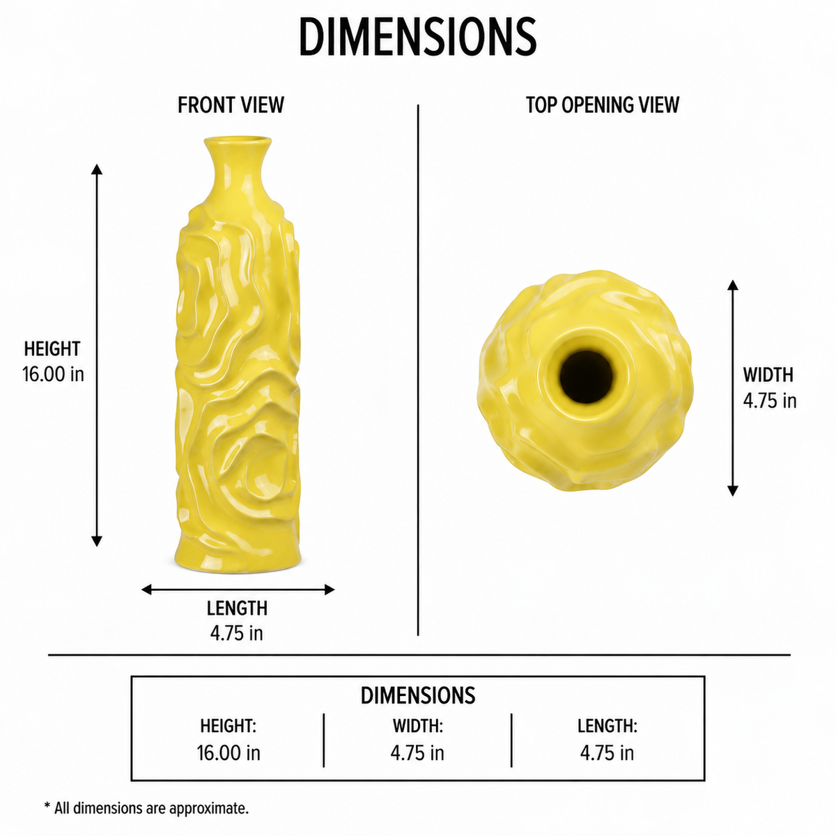 Maya Wrinkled Ceramic Vase