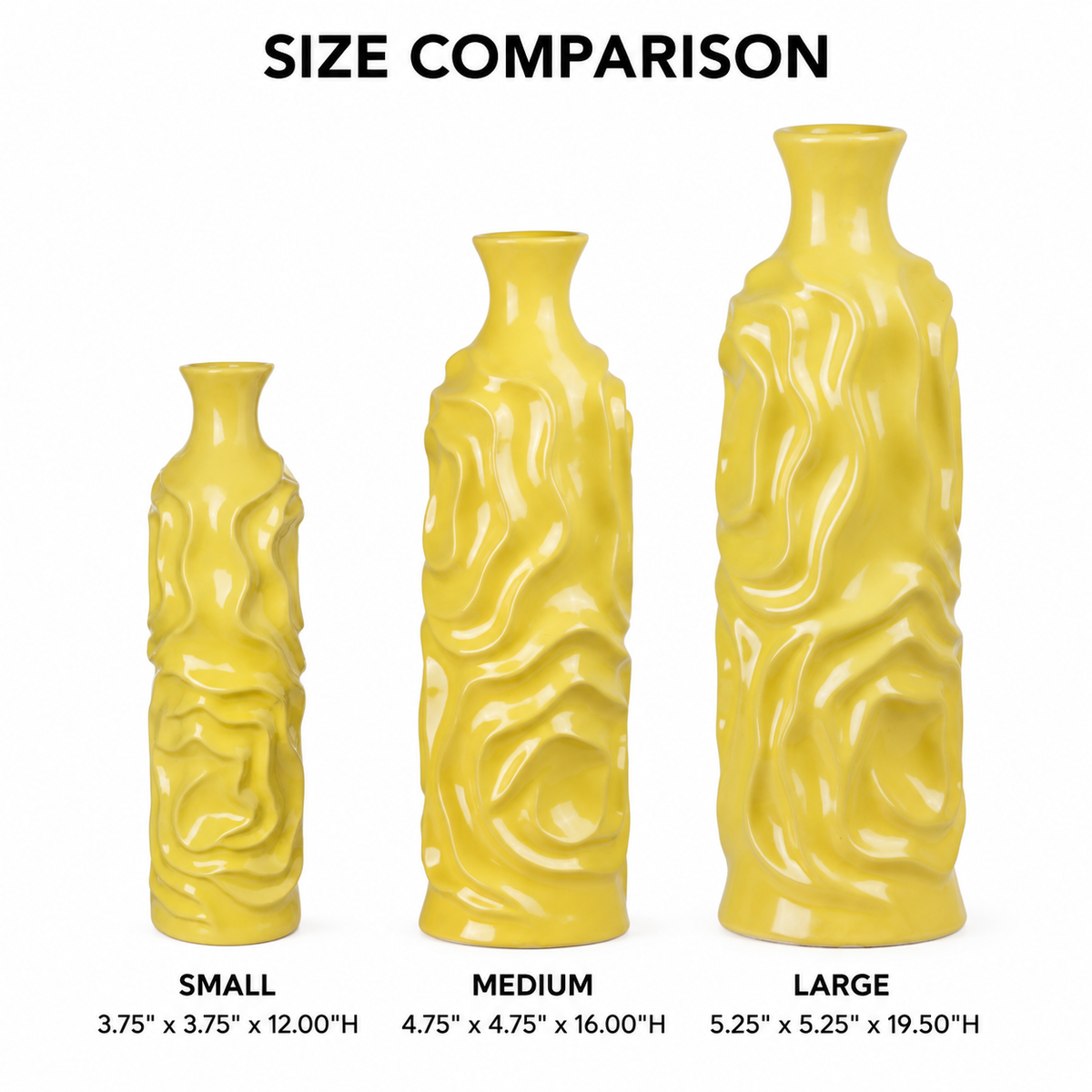 Maya Wrinkled Ceramic Vase