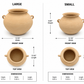 Merla Amphora-Style Double Loop Terracotta Vase