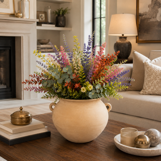 Merla Amphora-Style Double Loop Terracotta Vase