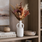 Milenne White Ring-Handled Ceramic Vase