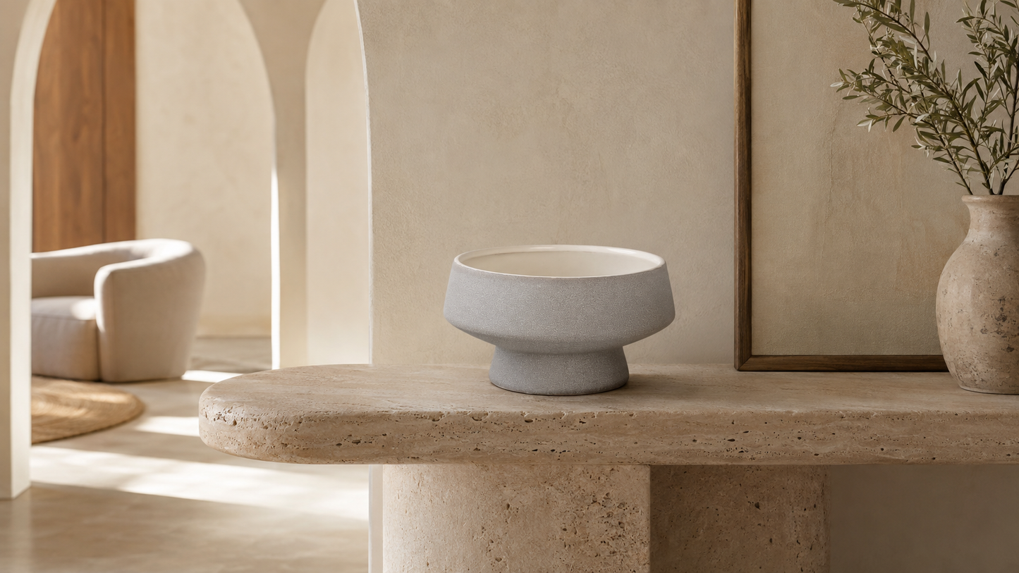 Mystique Ceramic Footed Bowl
