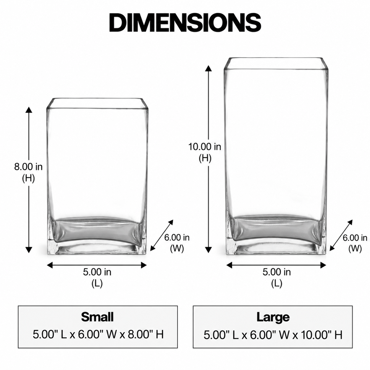 Nexa Clear Glass Block Vase