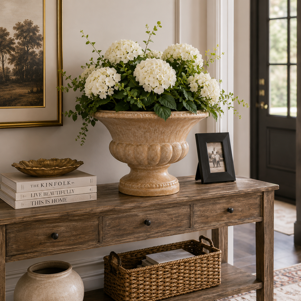 Nica Pedestal Urn Ceramic Planter