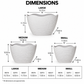 Nishka Ceramic Oval Pot with Irregular Lip (Set of 3)