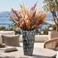 Niven Honeycomb Oval Metallic Vase