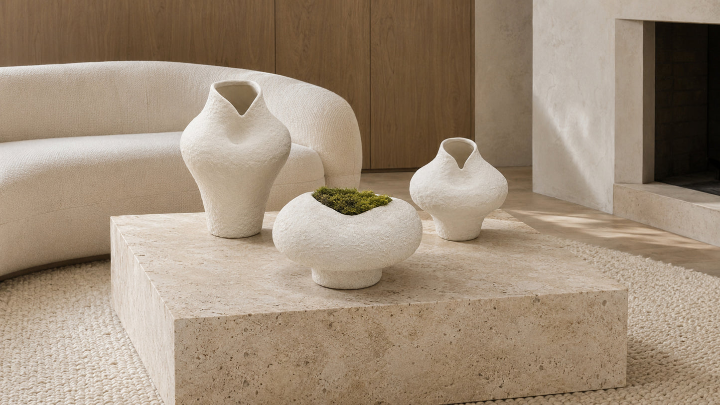 Lane Sculptural Pedestal Ceramic Vase