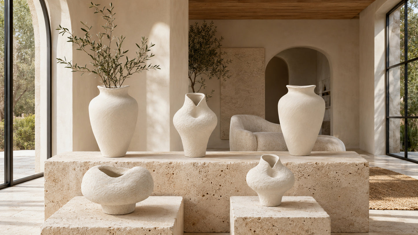 Lane Sculptural Pedestal Ceramic Vase