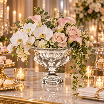 Orvelle Glass Pedestal Urn Vase