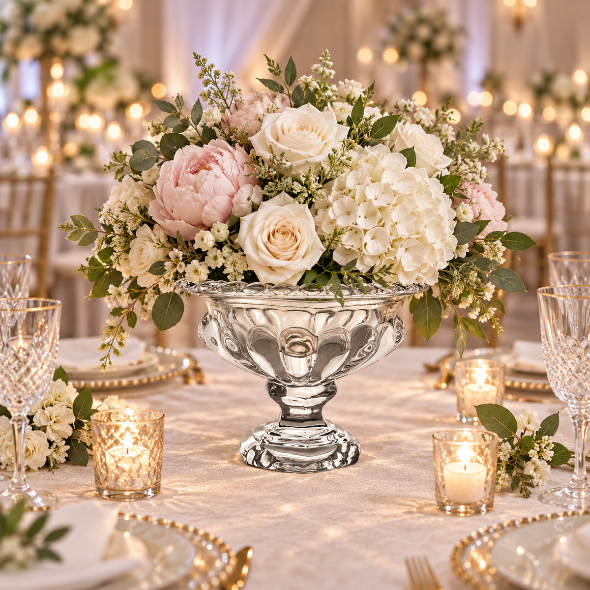 Orvelle Glass Pedestal Urn Vase