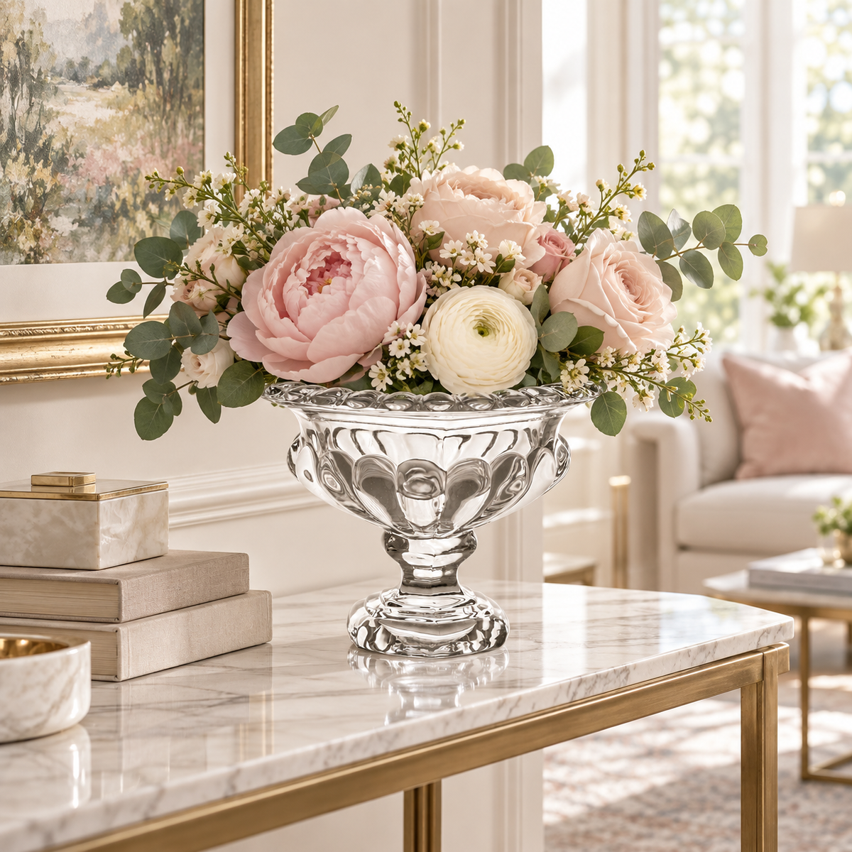 Orvelle Glass Pedestal Urn Vase