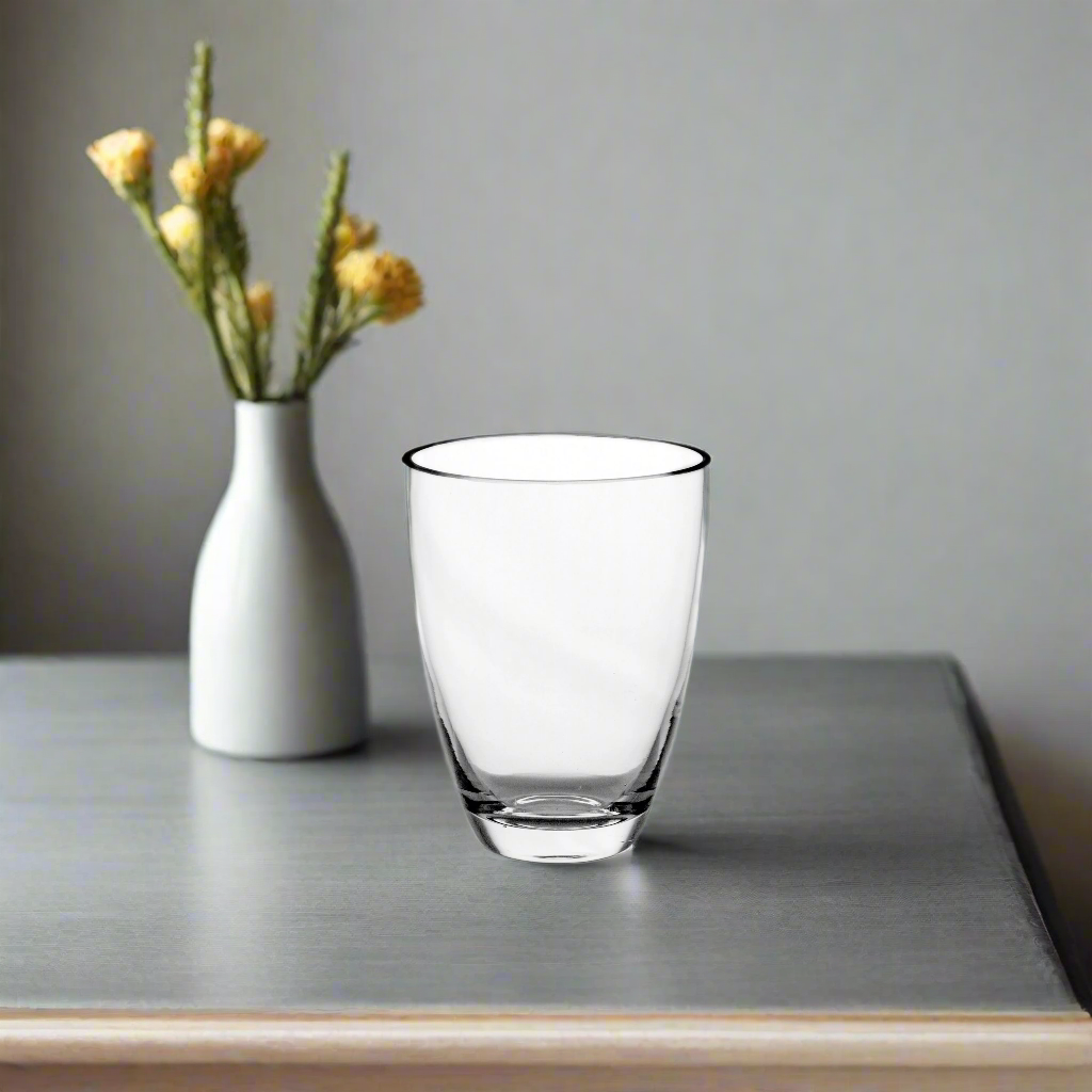 Prisma Clear Glass Cone Cup Vase