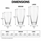Prisma Clear Glass Cone Cup Vase