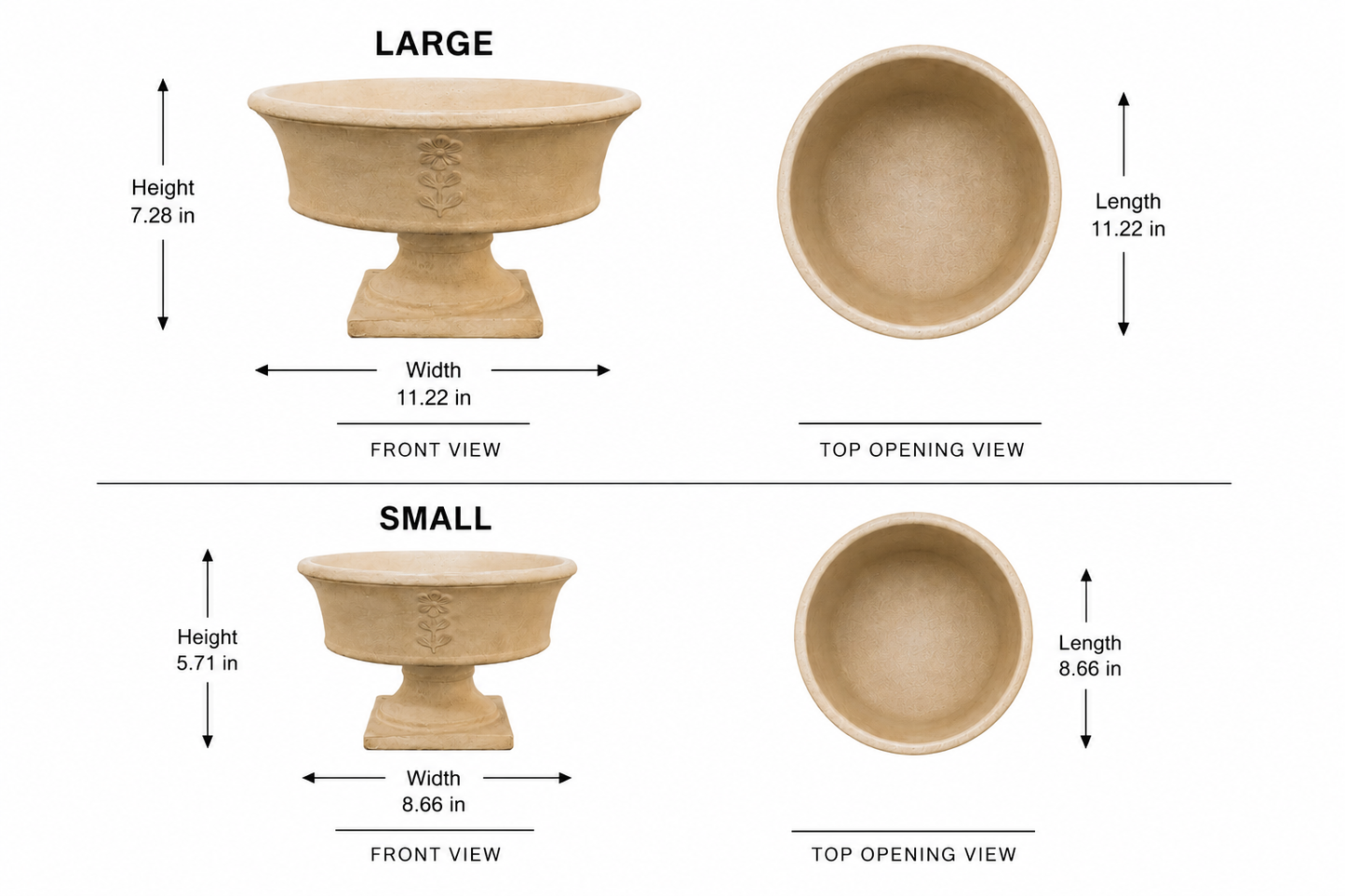 Veneta Embossed Urn Planter
