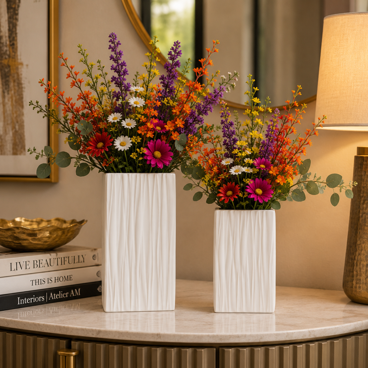 Quarin Modern Rectangular Ceramic Vase
