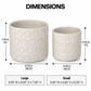 Quinn Bubble Pattern Ceramic Planter Set (Set of 2)