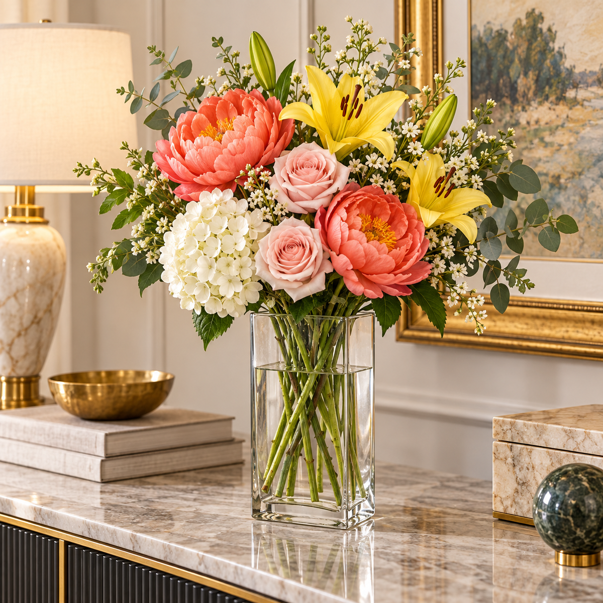 Harriet Clear Glass Block Vase