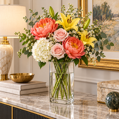 Harriet Clear Glass Block Vase