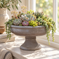 Rion Gray Cement Compote Bowl on Stand