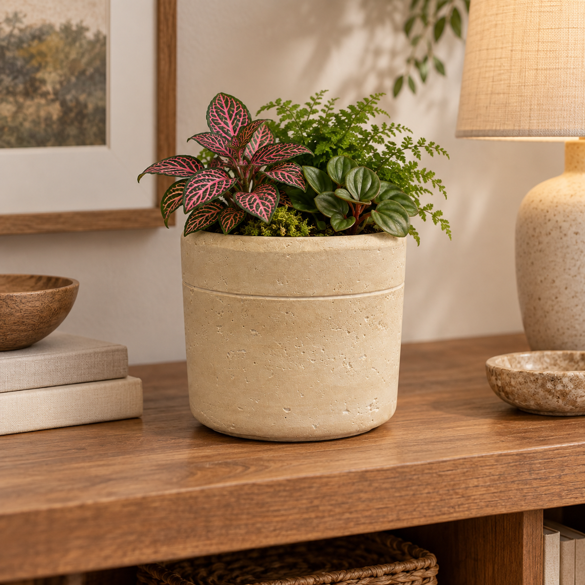 Romi Minimalist Cylindrical Ceramic Planter